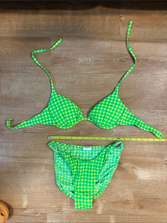 Xhilaration Other - Y2K Green & Yellow Gingham Bikini Set